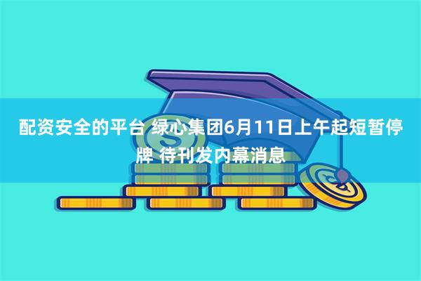 配资安全的平台 绿心集团6月11日上午起短暂停牌 待刊发内幕消息