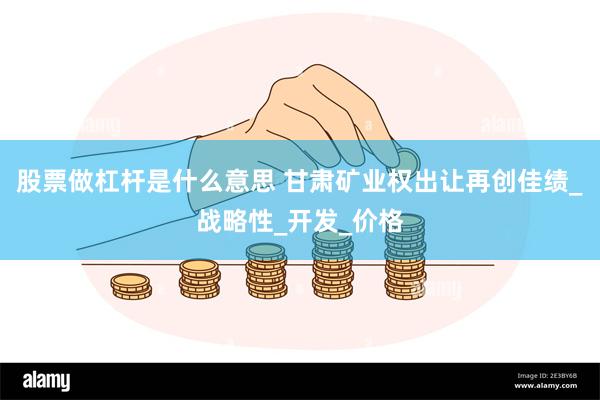 股票做杠杆是什么意思 甘肃矿业权出让再创佳绩_战略性_开发_价格